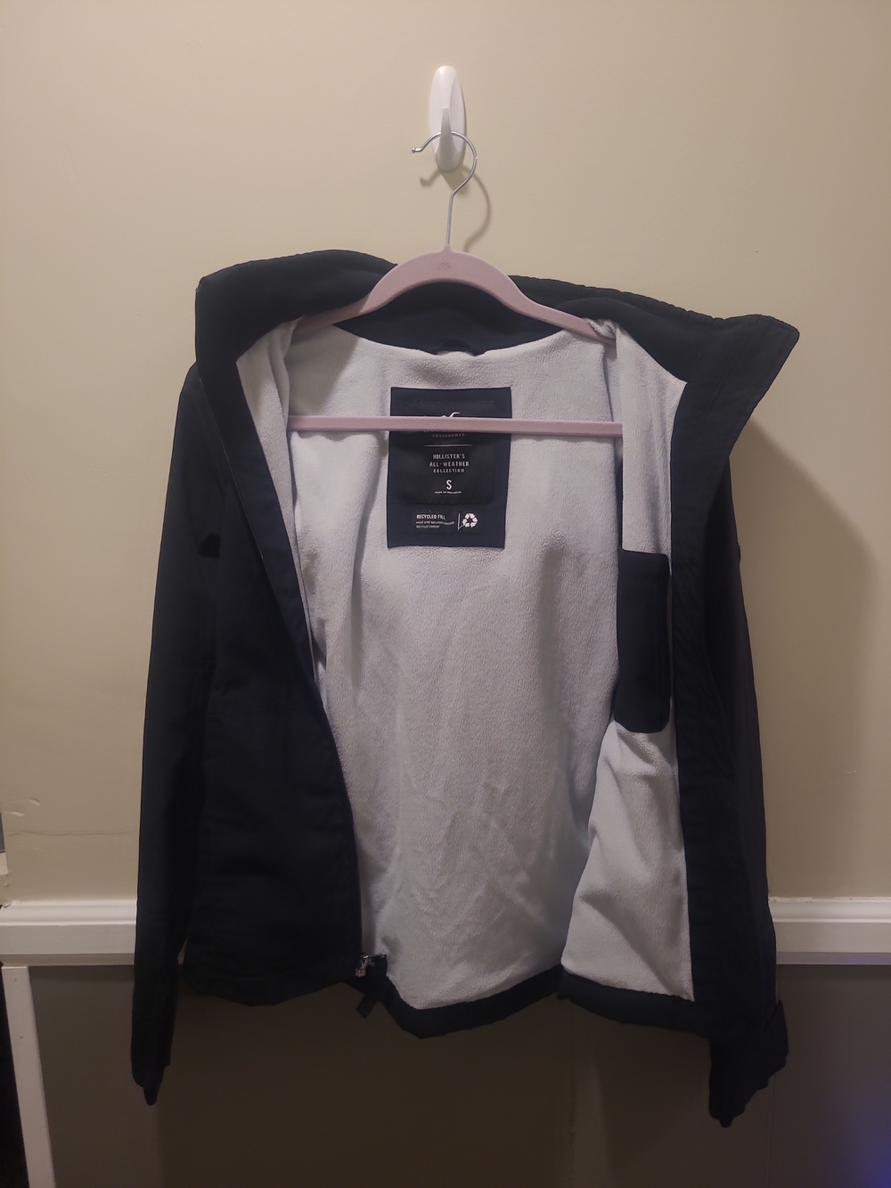 Hollister California All Weather Collection Full Zip Jacket Black Small Women